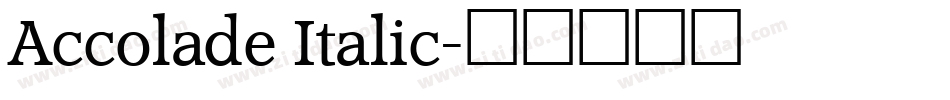 Accolade Italic字体转换